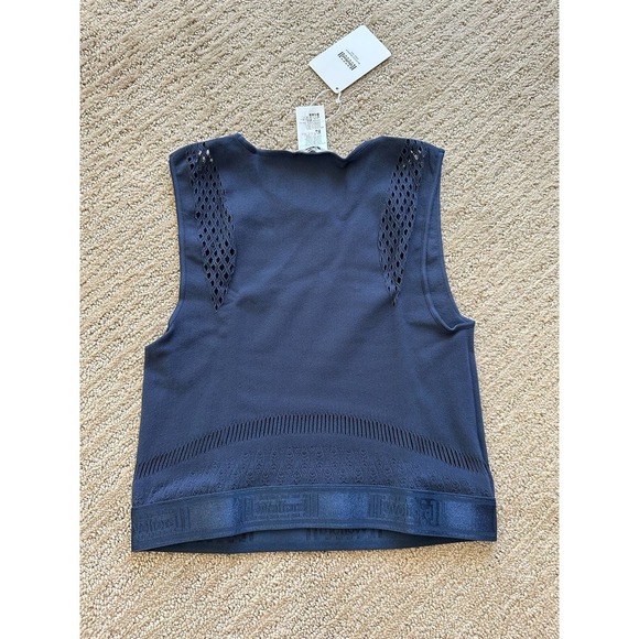 Wolford Shuri Crop Top Navy M NWT - Picture 2 of 5